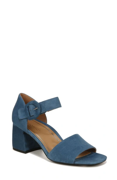 Vionic Chardonnay Block Heel Sandal In Dark Teal