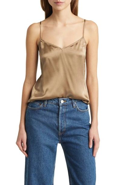 Frame Silk Camisole In Earth