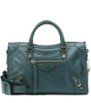 Balenciaga Classic City S Leather Shoulder Bag In Green
