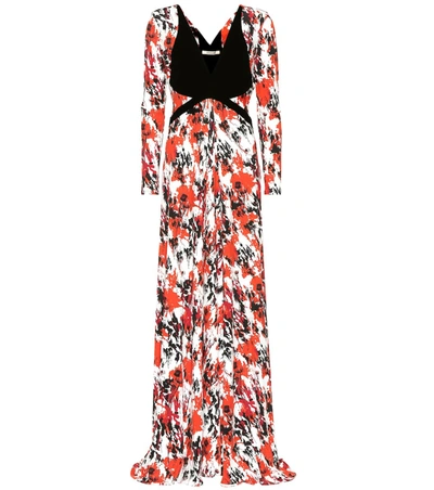 Roberto Cavalli Printed Stretch Jersey Gown In Multicoloured