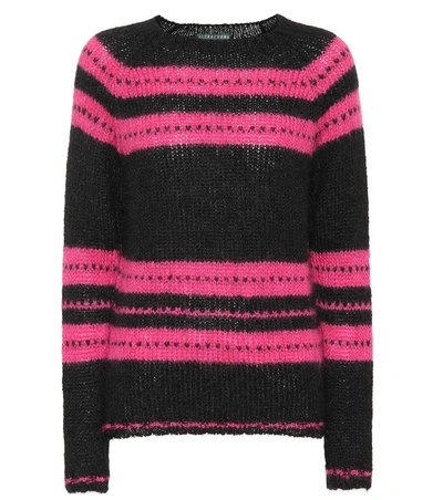 Alexa Chung Mohair And Wool-blend Sweater In Black