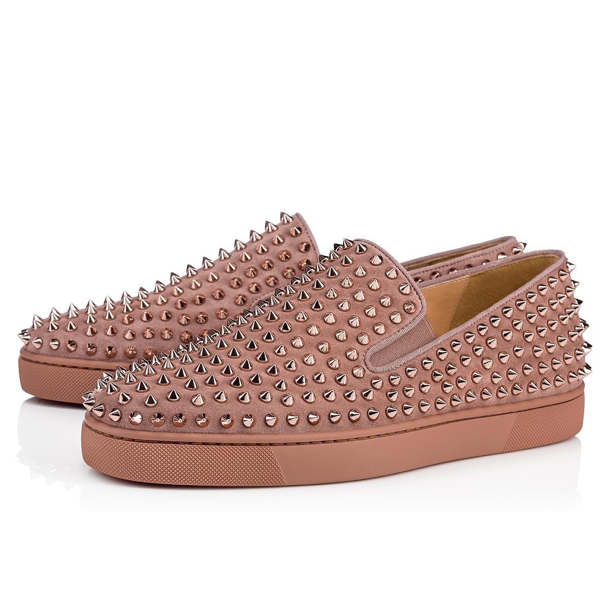 Christian Louboutin Roller-boat In Antic/pink Bronze | ModeSens
