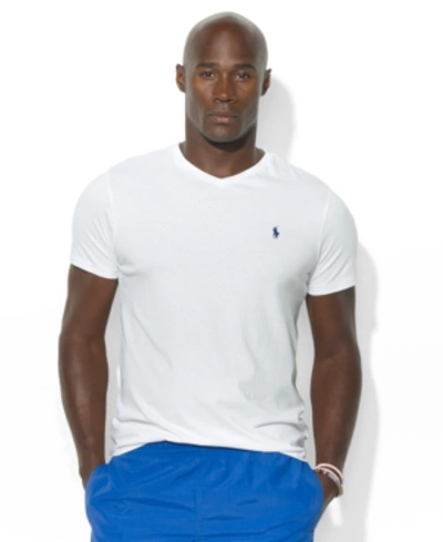 Polo Ralph Lauren Men's Big & Tall Classic Fit V-neck T-shirt In White