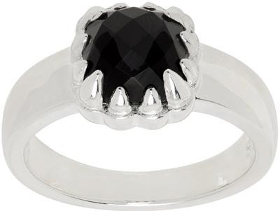 Stolen Girlfriends Club Silver Baby Claw Ring In Sterl Silver925 Onyx