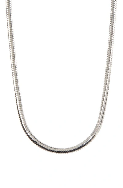 Nordstrom Snake Chain Necklace In Rhodium