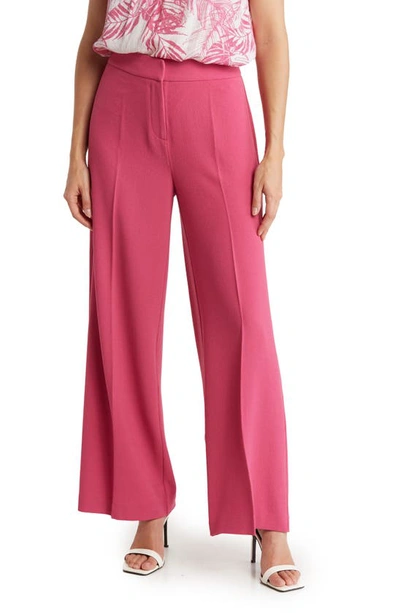 Nanette Lepore Wide Leg Crepe Pants In Contessa Rose