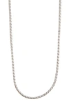 Nordstrom Long Wrap Link Necklace In Rhodium