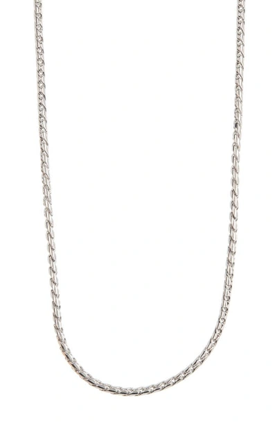 Nordstrom Long Wrap Link Necklace In Rhodium