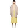 Acne Studios Raya Mélange Knitted Cardigan In Pastel Pink