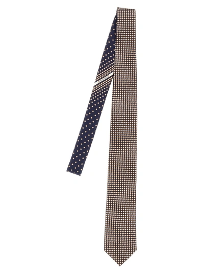 Ferragamo Printed Tie Ties, Papillon In Brown