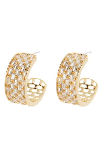 Nordstrom Cubic Zirconia Hoop Earrings In Gold