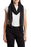 Vince Camuto Solid Knit Wrap Scarf In Black