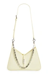 Givenchy Small Cut Out Chain Strap Leather Shoulder Bag In Soft Yellow
