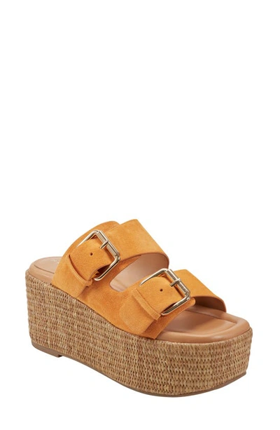 Marc Fisher Ltd Palery Platform Slide Sandal In Orange