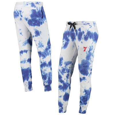 Dkny Sport White/royal Philadelphia 76ers Melody Tie-dye Jogger Pants