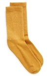 American Trench Supermerino Wool Blend Crew Socks In Mustard