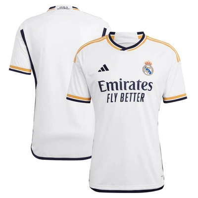 Adidas Originals Adidas  White Real Madrid 2023/24 Home Replica Jersey