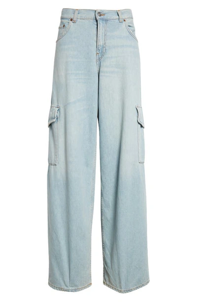 Haikure Bethany Wide Leg Cargo Jeans In Lipari Blue