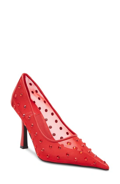 Jeffrey Campbell Genisi Pointed Toe Pump In Red Combo