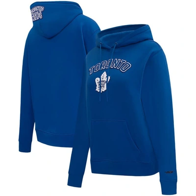 Pro Standard Blue Toronto Maple Leafs Classic Chenille Pullover Hoodie