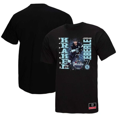 Mitchell & Ness Men's  Jordan Eberle Black Seattle Kraken 2024 Nhl Winter Classic Player Graphic T-sh