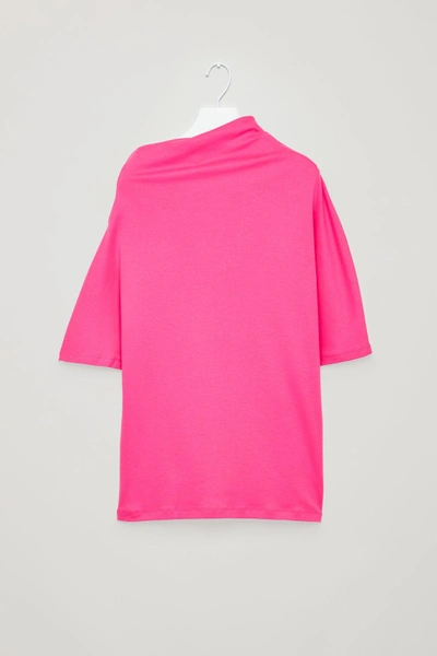 Cos Asymmetric T-shirt In Pink