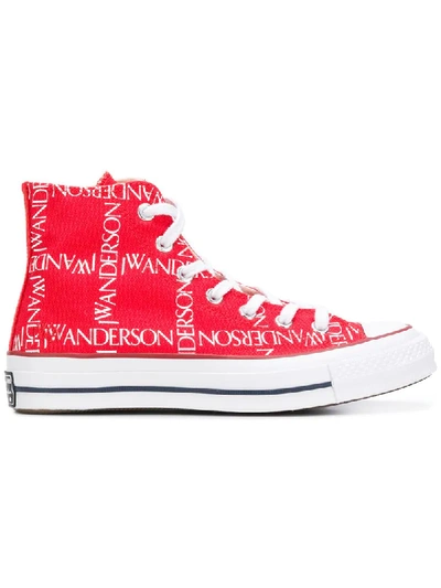 Converse Chuck 70 Logo-print High-top Canvas Trainers In Red
