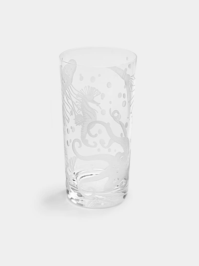 Artel Frutti Di Mare Hand-engraved Crystal Highablls (set Of 6) In Transparent