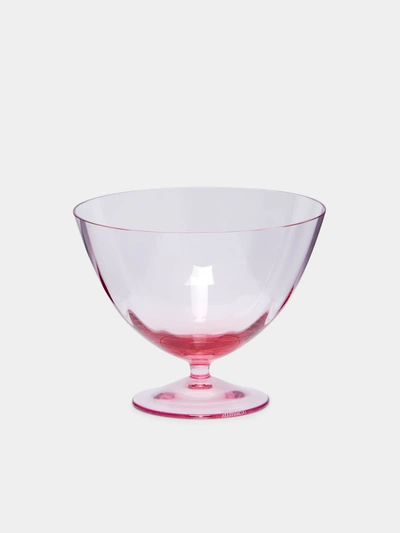 Moser Optic Hand-blown Crystal Ice Cream Bowl In Pink