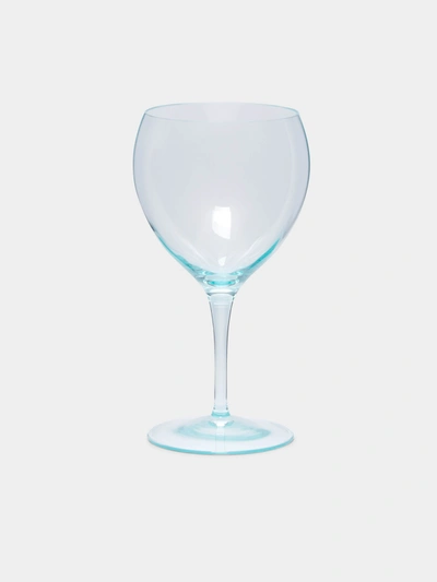 Moser Optic Hand-blown Crystal Red Wine Glass In Blue