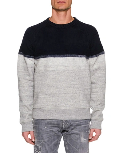 Dsquared2 Men's Colorblock Wool-yoke Sweater