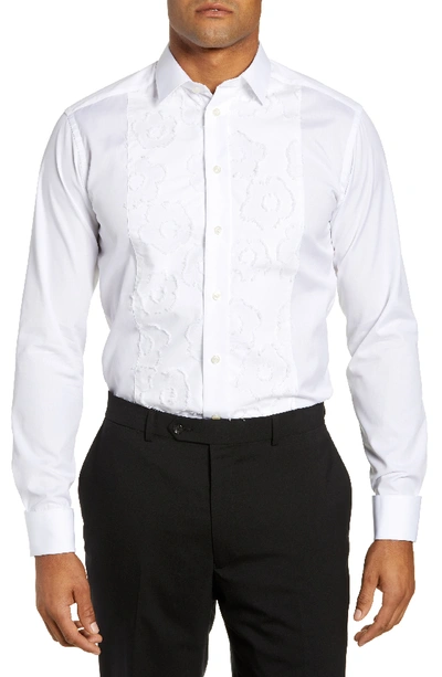 Eton Men's Slim-fit Floral-pattern Dress Shirt In White