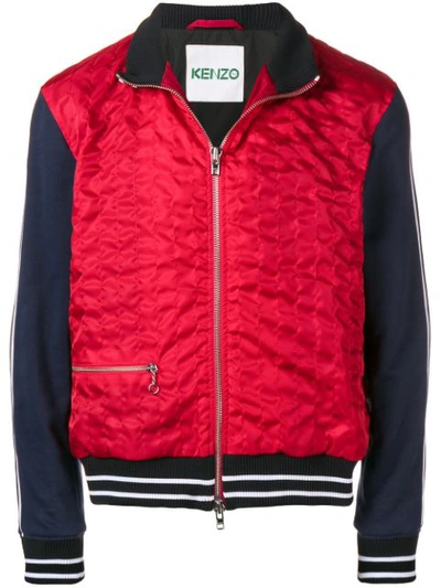 Kenzo Men's Quilted Bomber Jacket In Red