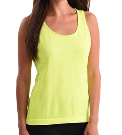 Angel Heathered Bra-friendly Tank Top In Lime In Green