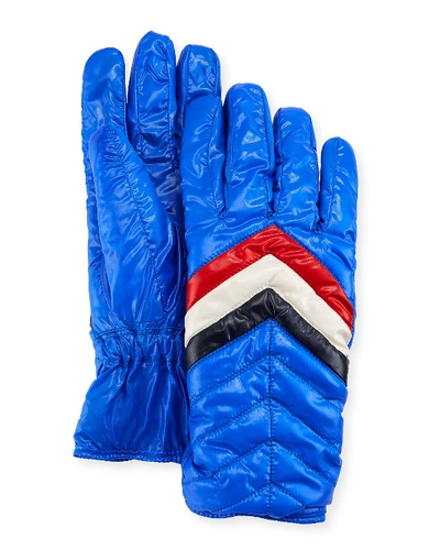 Moncler Men's Guanti Quilted Gloves In Black