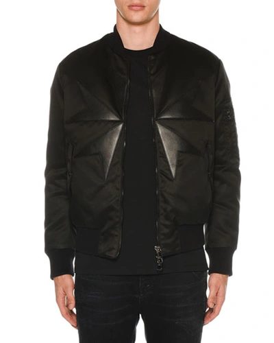 Neil Barrett Men's Goth Cross Bomber Jacket