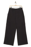 Calvin Klein Jeans Est.1978 Twill Wide Leg Cargo Pants In Black