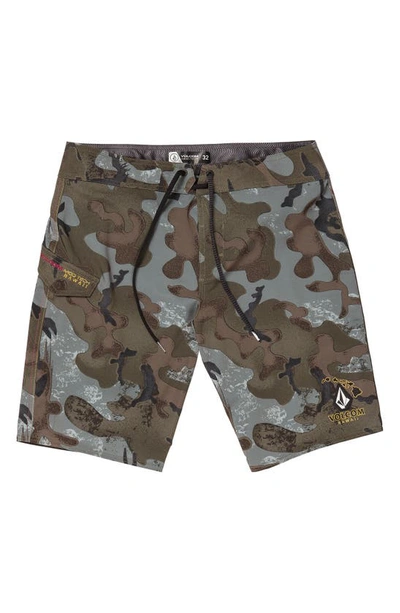 Volcom Kona Board Shorts In Camouflage