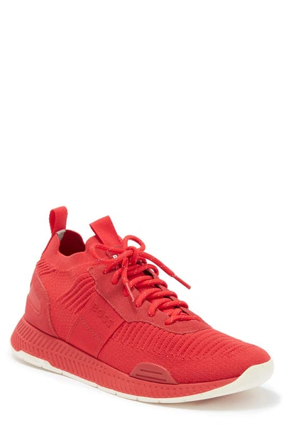 Hugo Boss Titanium Sneaker In Red