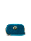 Gucci Gg Marmont Quilted-velvet Cross-body Bag In Green