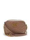 Gucci Gg Marmont Quilted-leather Cross-body Bag In Taupe