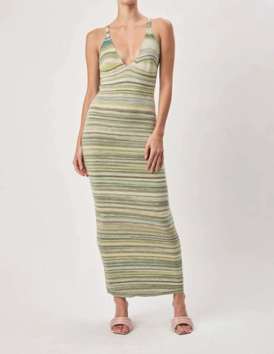 Ronny Kobo Dayla Dress In Sage Multi In Green