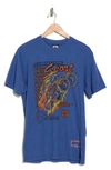 Icecream Fire Ride Cotton Graphic T-shirt In Dutch Blue