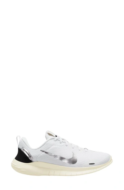 Nike Flex Experience Run 12 Road Running Shoe In White/ Silver/ Sail/ Coconut