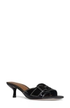 Donald Pliner Cherry Buckle Mule Sandal In Black