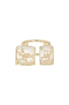 Nordstrom Rack Clear Crystal Toi Et Moi Ring In Clear- Gold
