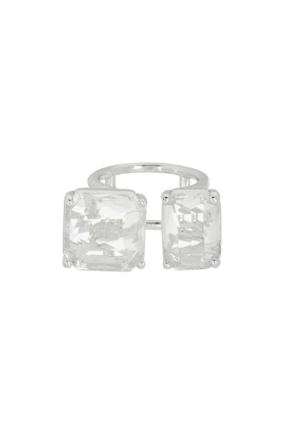 Nordstrom Rack Clear Crystal Toi Et Moi Ring In Clear- Rhodium