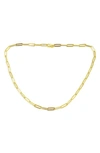 Bling Jewelry Paper Clip Chain Necklace In Gold-tone
