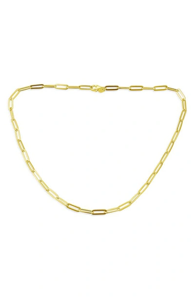 Bling Jewelry Paper Clip Chain Necklace In Gold-tone