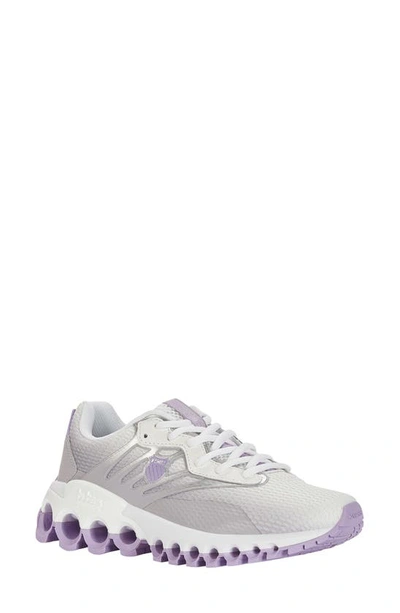 K-swiss Tubes Sport Running Shoe In Blanc/ Rain/ Prple Rse